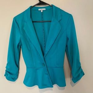 Teal Peplum Blazer